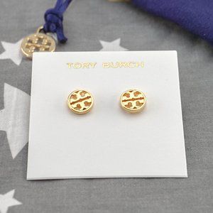 Tory Burch Miller Stud Earrings in 18k Gold (Brand New with Dust Bag)